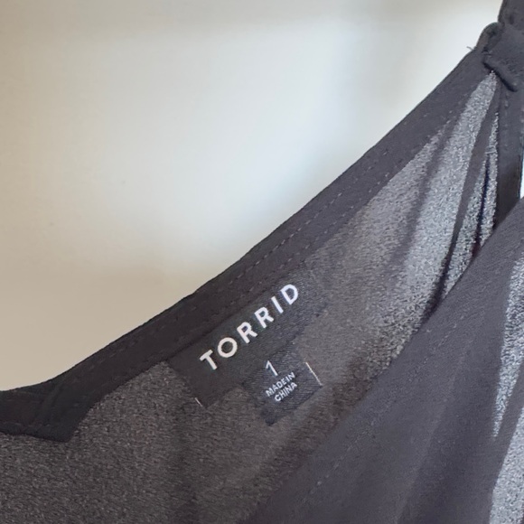 Torrid Black Tie Front Camisole Top Size 1 - Picture 2 of 5